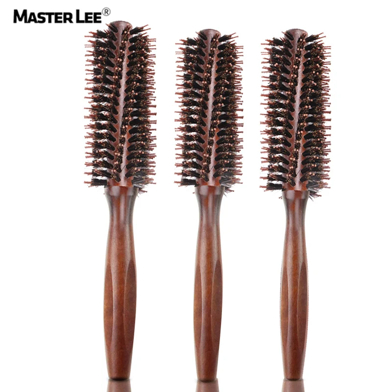 

Masterlee Brand Comb Curly Hair Brushes Antistatic Wood Handle Round Brushes Hair Comb, Straight grain/twill