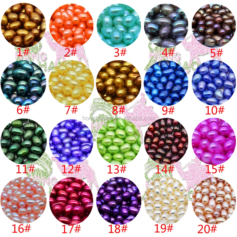 

30pcs/lot Loose Freshwater Natural Color Akoya Oyster Pearls, Rice Shape Pearls ripe Pearl Grade