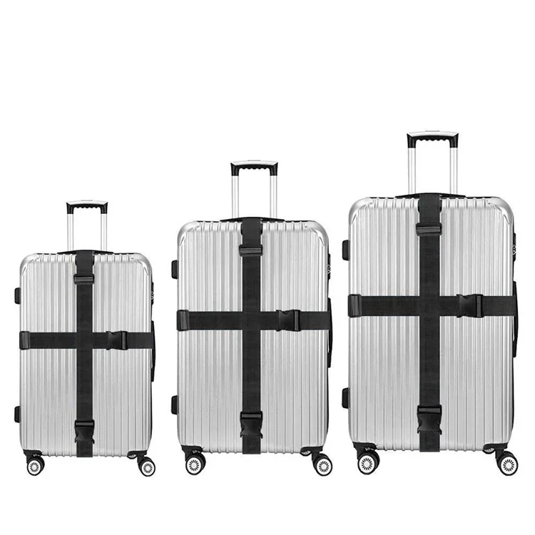 ceinture de sac de voyage réglable attachez vos trois bagages ensemble AVESON Pack de 2 sangles à bagages accessoires de voyage noir valise à bagages 