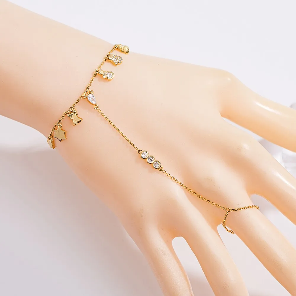 Simple 18k Gold Plated Hand Chain Bracelet Ring With Just Cz Stone Attached Lobster Clasp Buy Simple 18k Gold Plated Hand Chain Bracelet Ring With Just Cz Stone Attached Lobster Clasp Buy