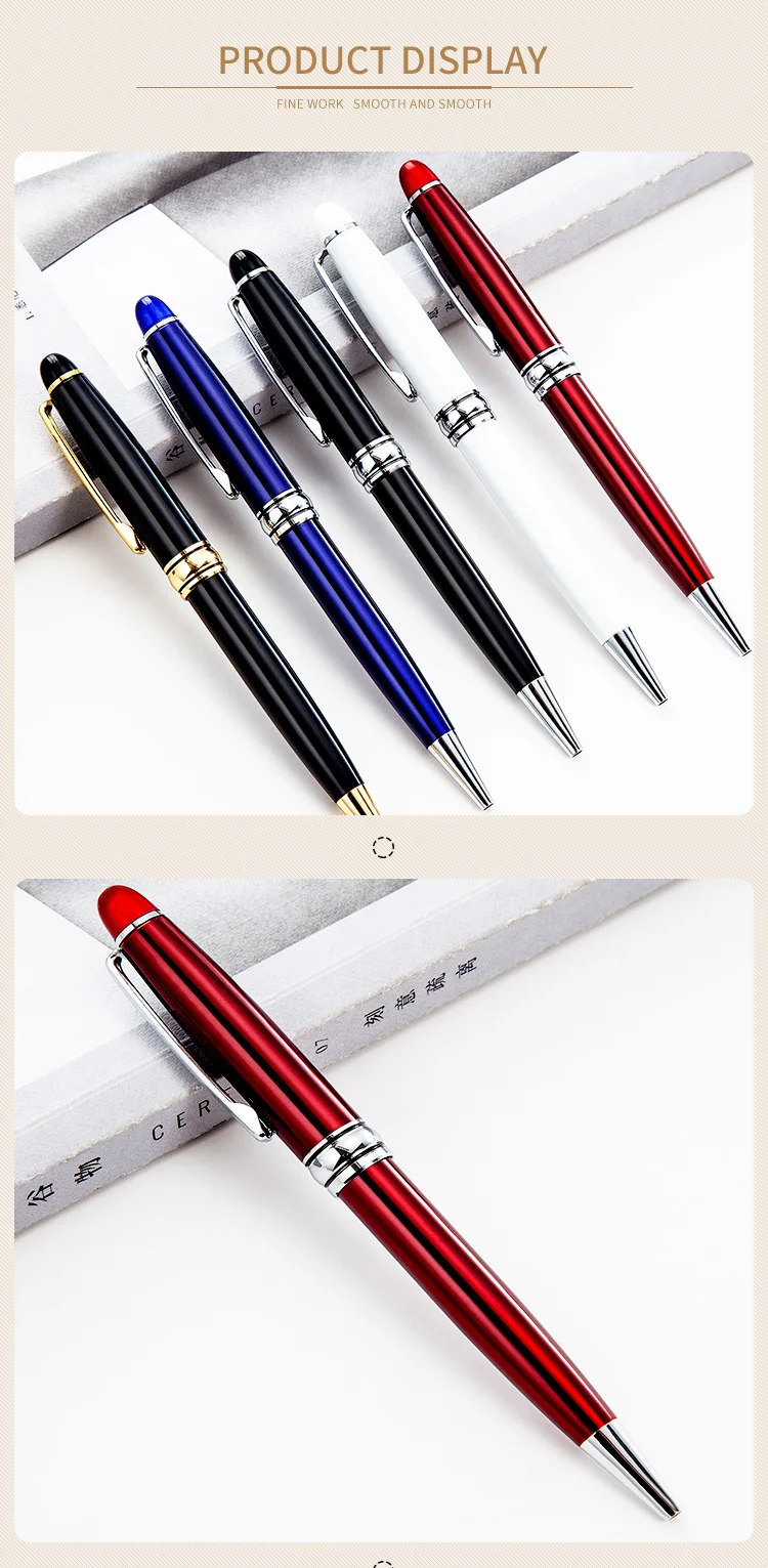 Best Writing Twist Hotel Branded Luxury Gift Promotion Ball Point Pen Heavy Advertising Personalized Metal Pens With Custom Logo