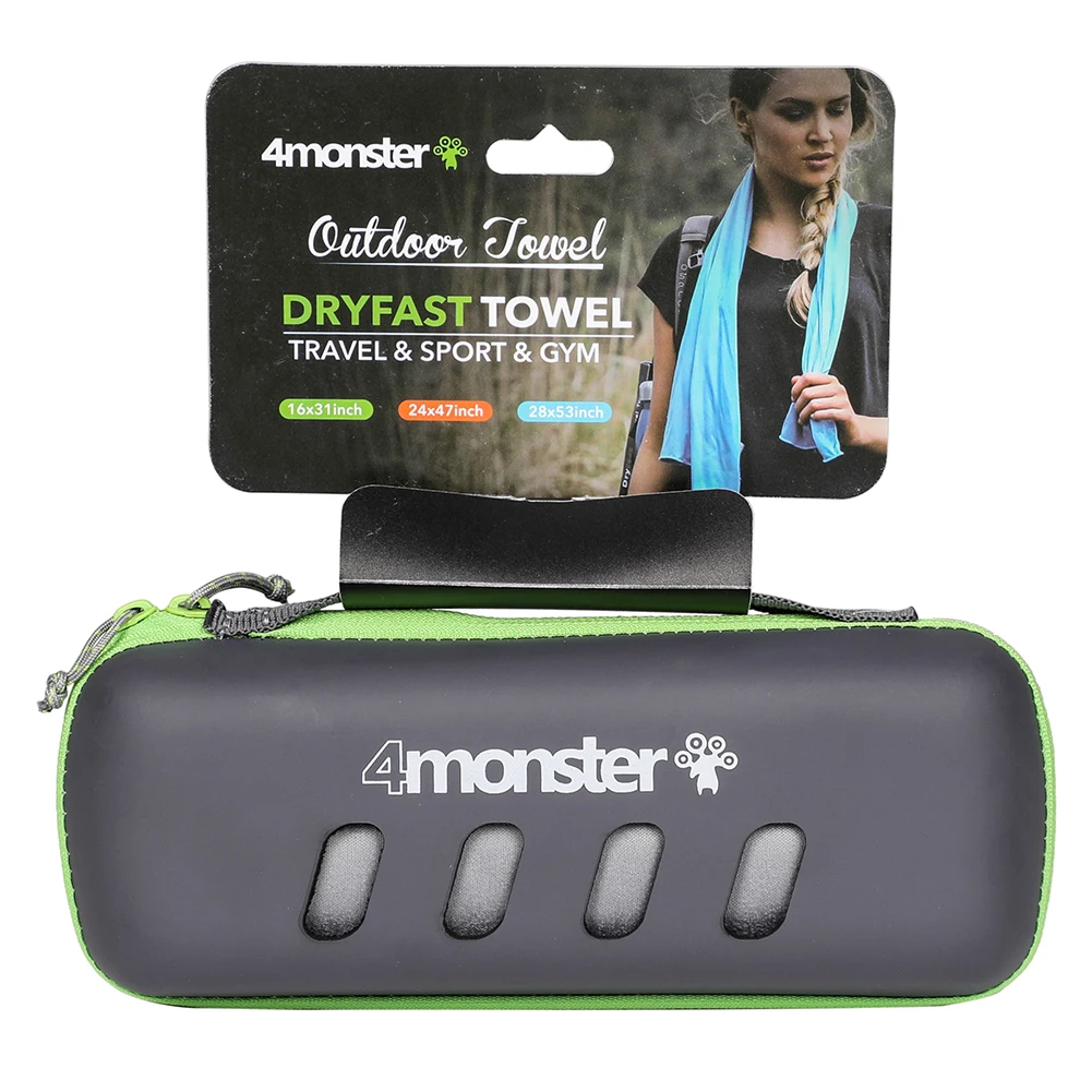 
Lightweight hot sale microfiber sports towel with EVA case 