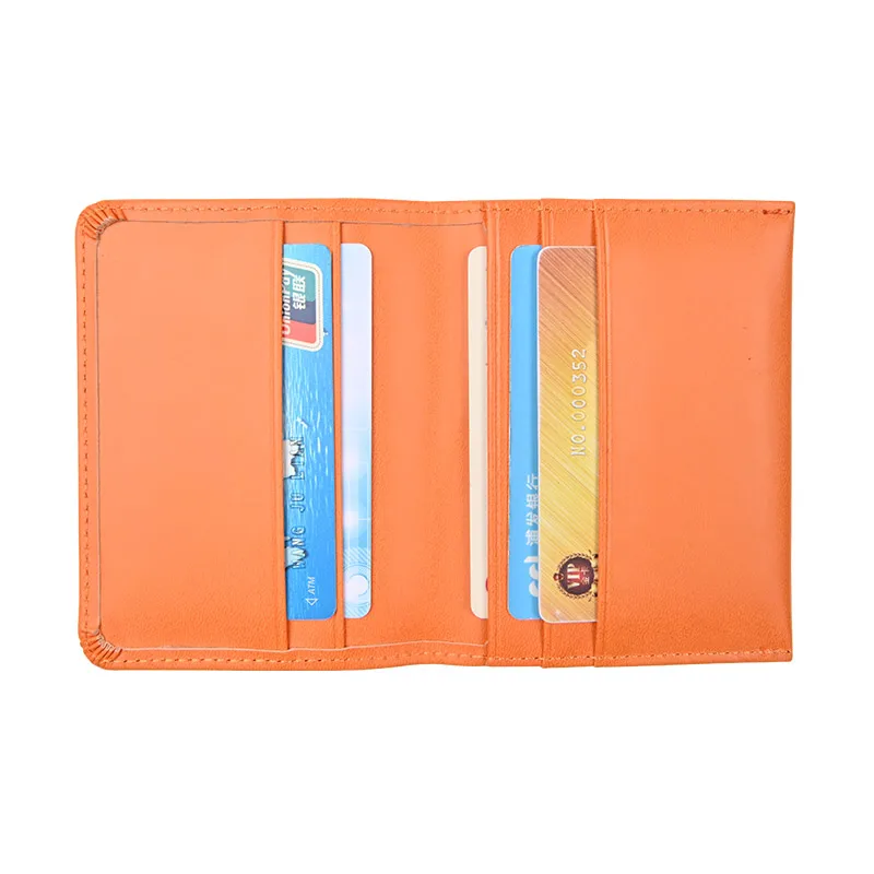 

Bifold Pu Leather Business Card Holder Pocket Card Case For Men And Women, Black,blue,brown,green,gray,orange