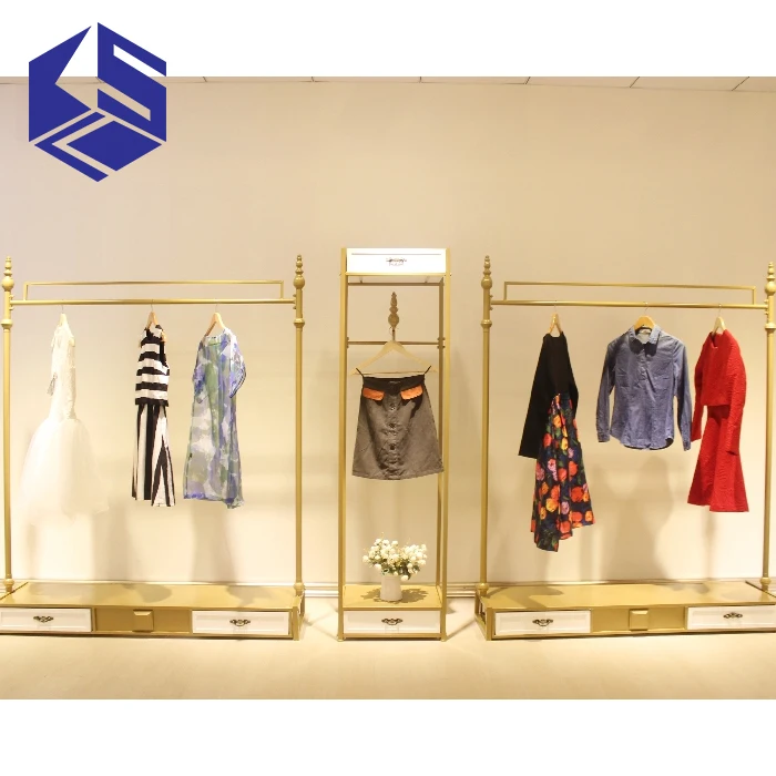 Retail Clothing Store Gold Display Rack For Sale Buy Gold Clothing