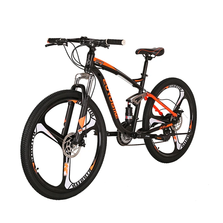 EUROBIKE E7 27.5 inch 21speed magunisum wheel  double disc brake suspension double suspension STEEL  MOUNTAIN BIKE