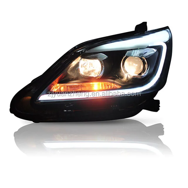 LED DRL Head Lights for INNOVA 2012-2015 Projector Front Black Lamp