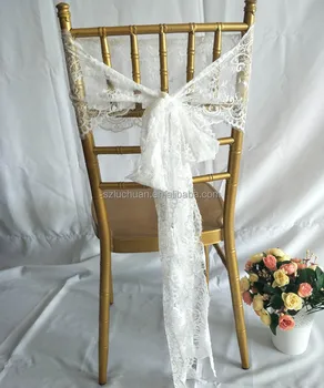 white lace chair sashes