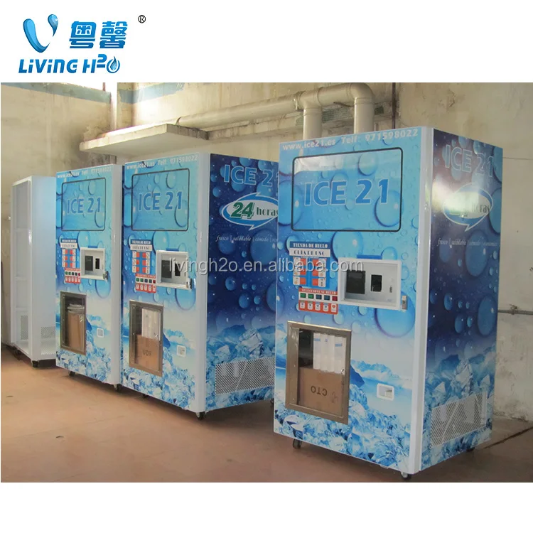 Square Ice Fresh Cube Ice Vending Machine / Ice Vending Dispenser