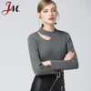 Fashion women's wool rib knitting handmade wool/acrylic sweaters