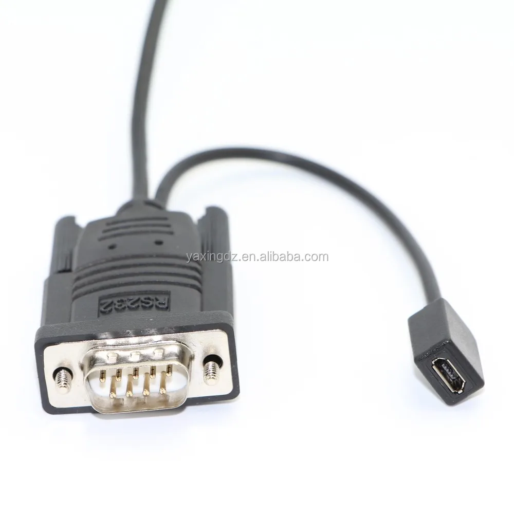 Micro B To Rs232 Serial Cable Micro B Male To Micro Usb B Female To Serial Rs232 And Db9 9 Pin 