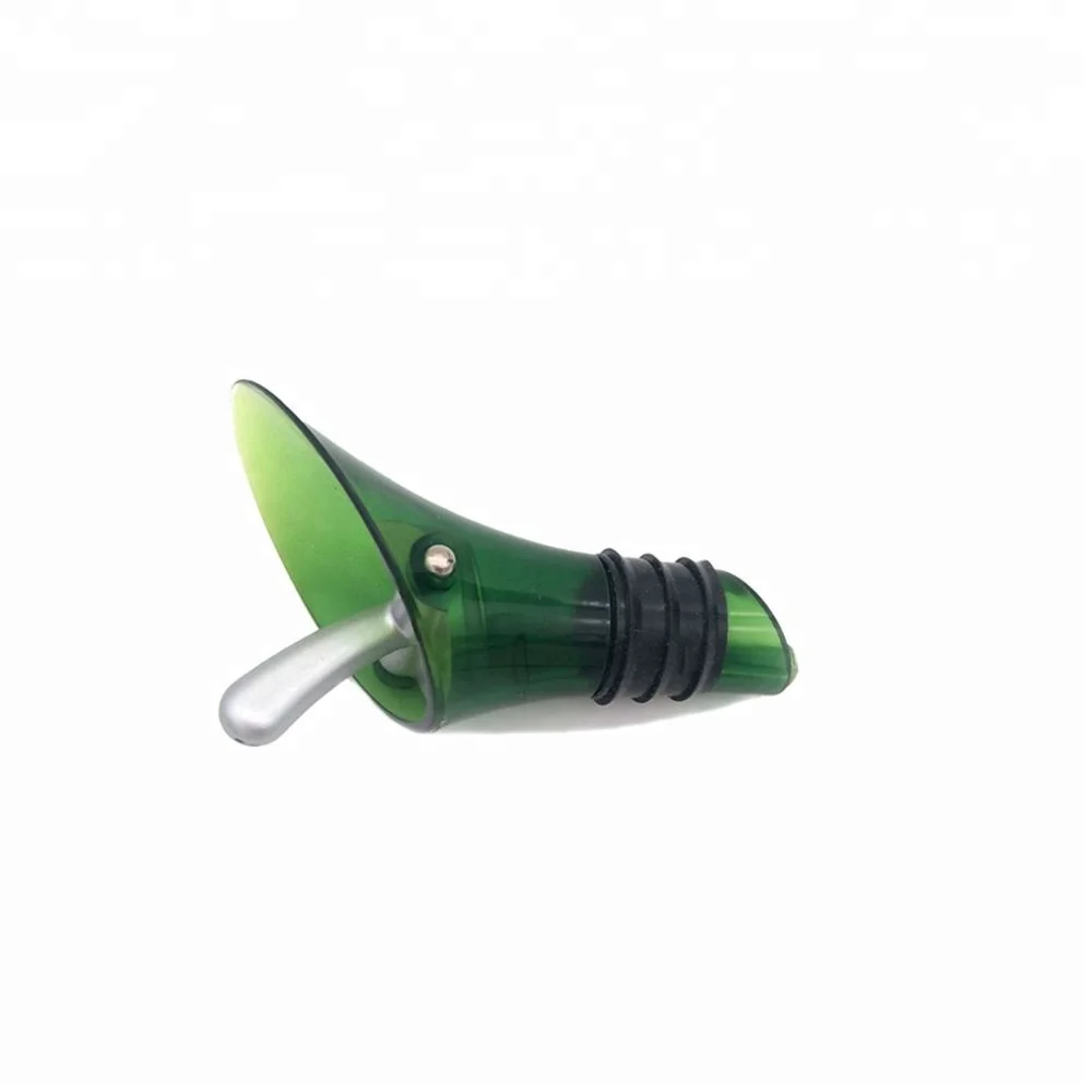 

Sweettreats White Red Wine Aerator Bottle Plug Shutoff Silicone Funnel Stopper Pour Pourer, Green