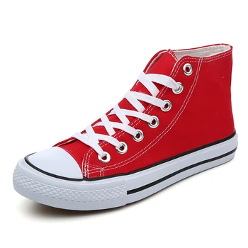 Red Color Canvas Men/women Shoes Canvas Boots - Buy Military Color