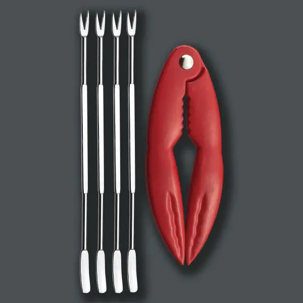 Norpro - Tenedores De Acero Inoxidable Para Mariscos De 17 Cm 4 Unidades Por Paquete 1 Paquete P 612370