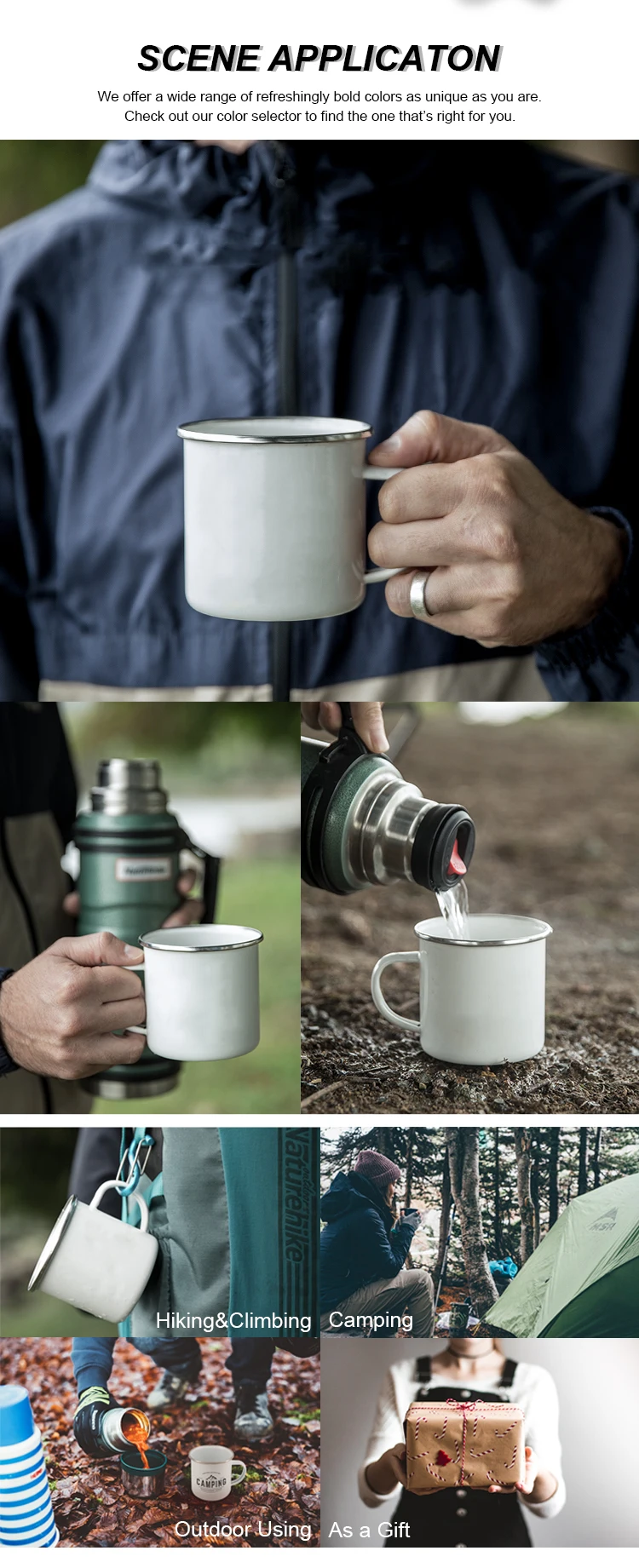 enamel mugs camping