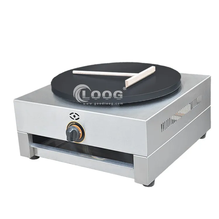 Stainless Steel Crepe Griddle Pancake Machine Single Plate Commercial