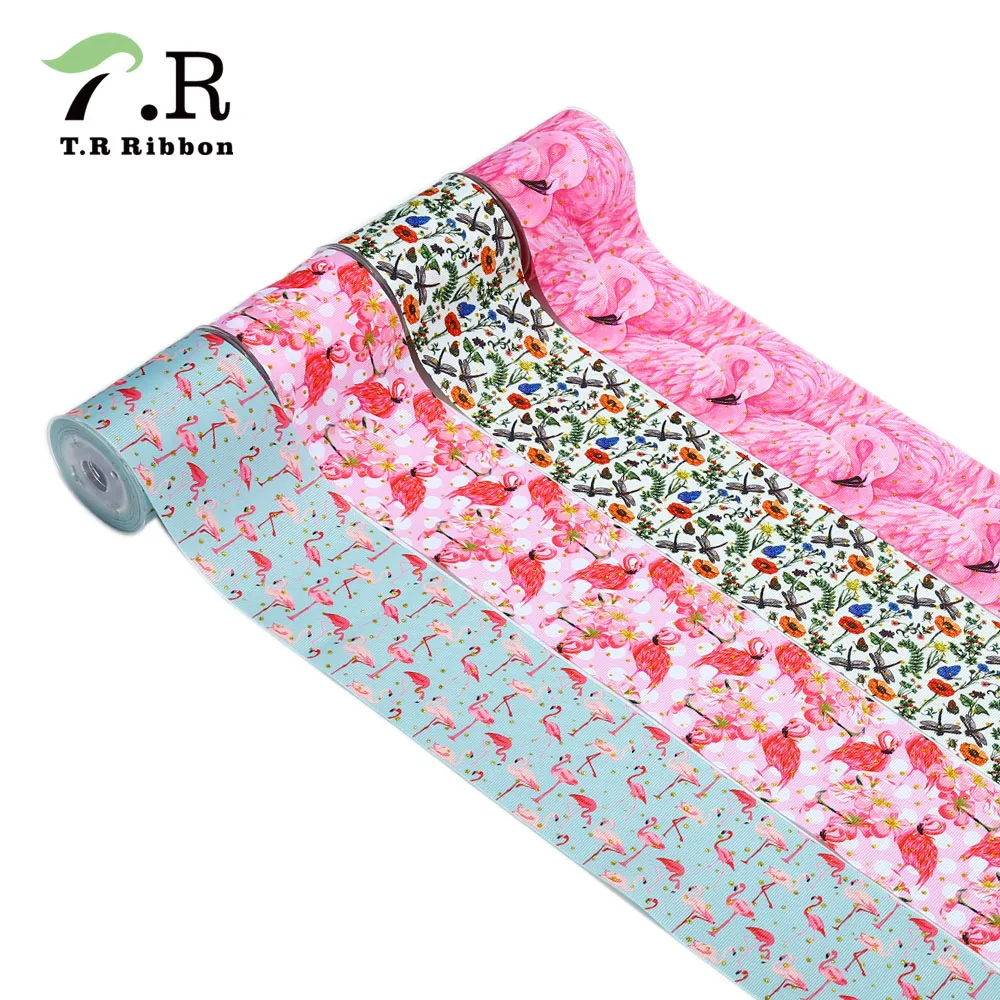 

3 100% polyester printed wholesale heat transfer grosgrain ribbon, Customized