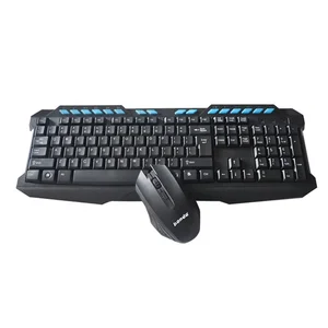 Wireless Gaming Keyboard Mouse Set 120 Keys 1600 DPI