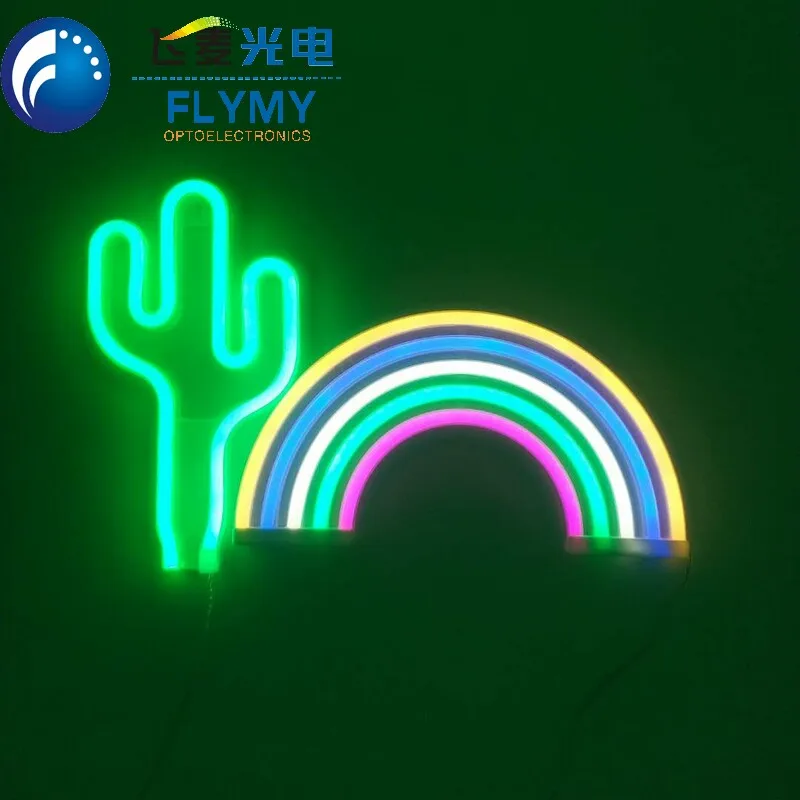 Amazon Hotsale Led Rainbow Neon Light Wall Hanging Colorful Lighting
