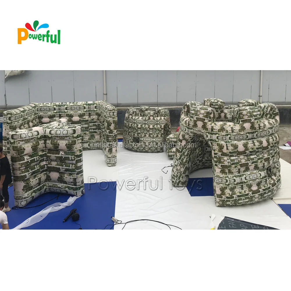 23 Pcs for 1 Set Inflatable Air Paintball Bunkers for Outdoor Sport Games