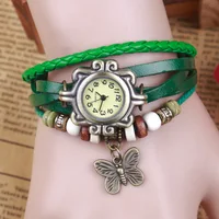

Vintage Women Wrist Clasp Leather Bracelet Watch Wholesale