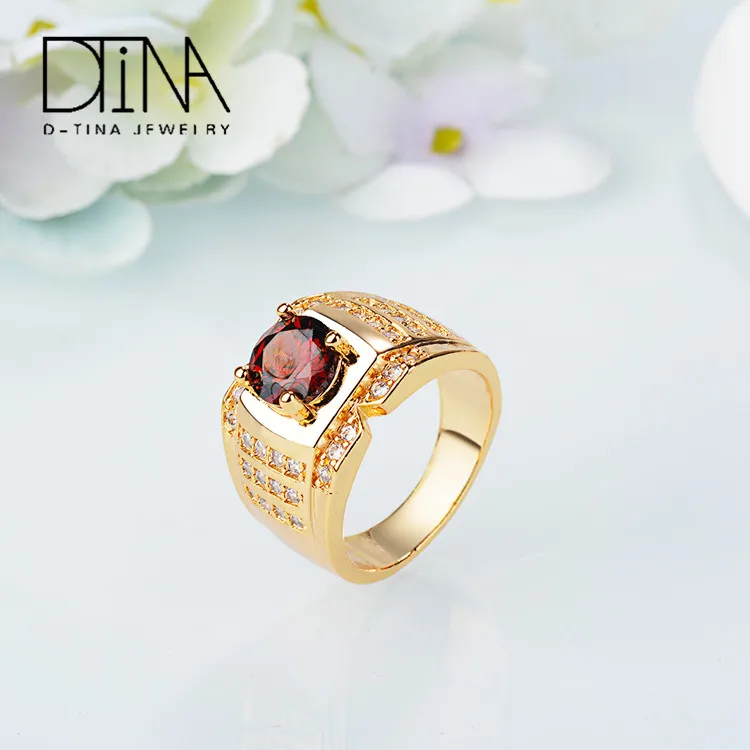 Dtina Amazing Sapphire Cool Design Gold Gents Ginger Rings For Male
