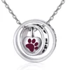 Pet Memorial Jewelry Urn Pendant- Choose from 14 Styles- Keepsake Paw Print Series Pet Necklace- Dog, Cat, Animal Ashes