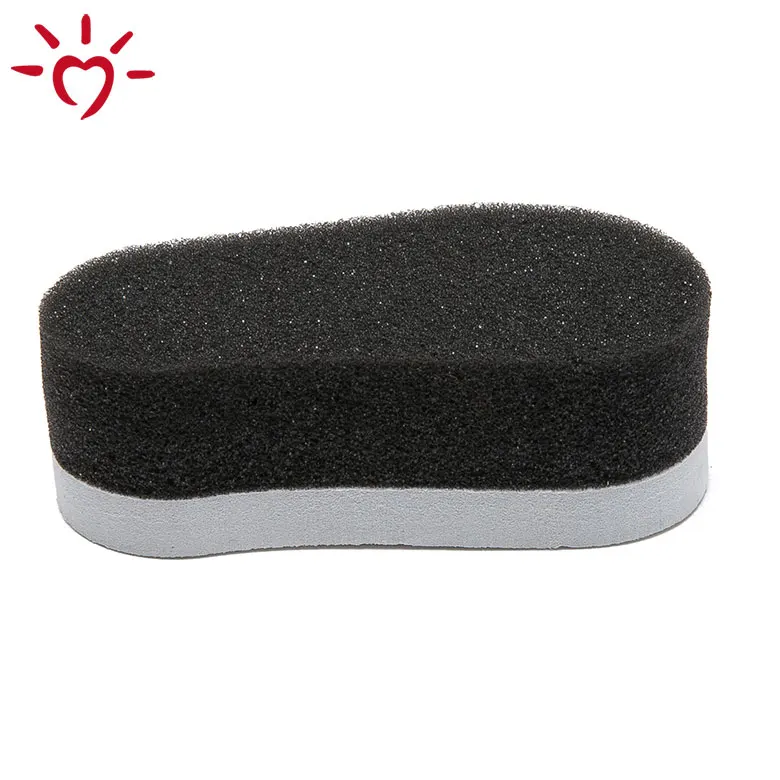 

Wholesale shoe care product premium instant shoe polish cleaning sponge for shoes, White+black