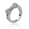 Popular Jewelry Japan and Korea Bowknot Micro Pave Diamonds Ring