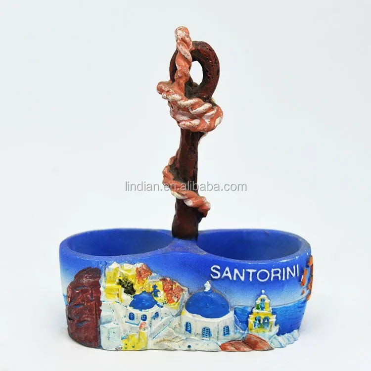 Personalized Greek Aegean Sea Santorini Tourism Souvenir Gift 3d Blue