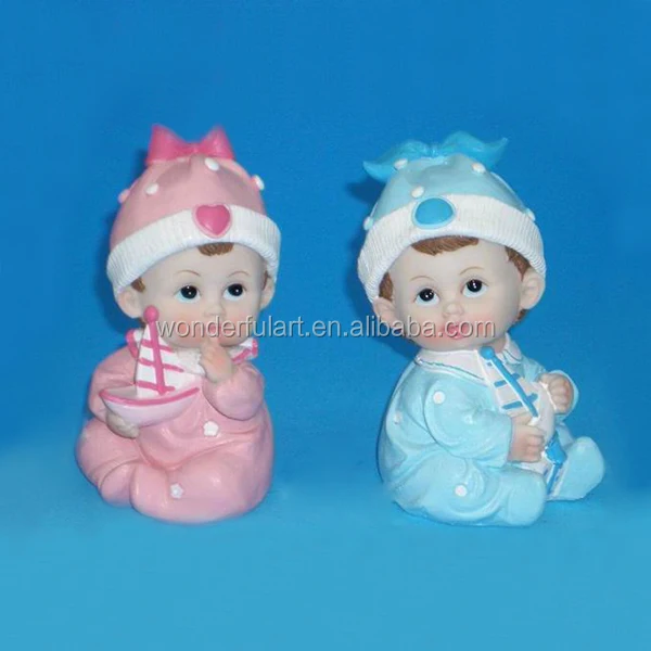 best selling lifelike polyresin baby shower figurines, carton figurine, baby shower figurines polyresin