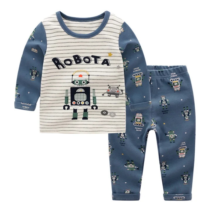 

New style print cotton pyjamas sets custom kids pajamas wholesale, Customized color