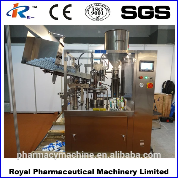 
NF-60Z Factory Price Shanghai Manufacturers Ointment Super Glue Aluminum Plastic Laminated Small Automatic Tube Filling Machine 