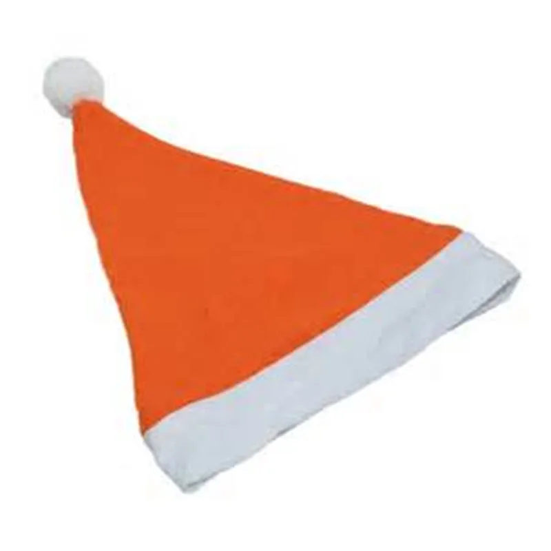 orange and white santa hat