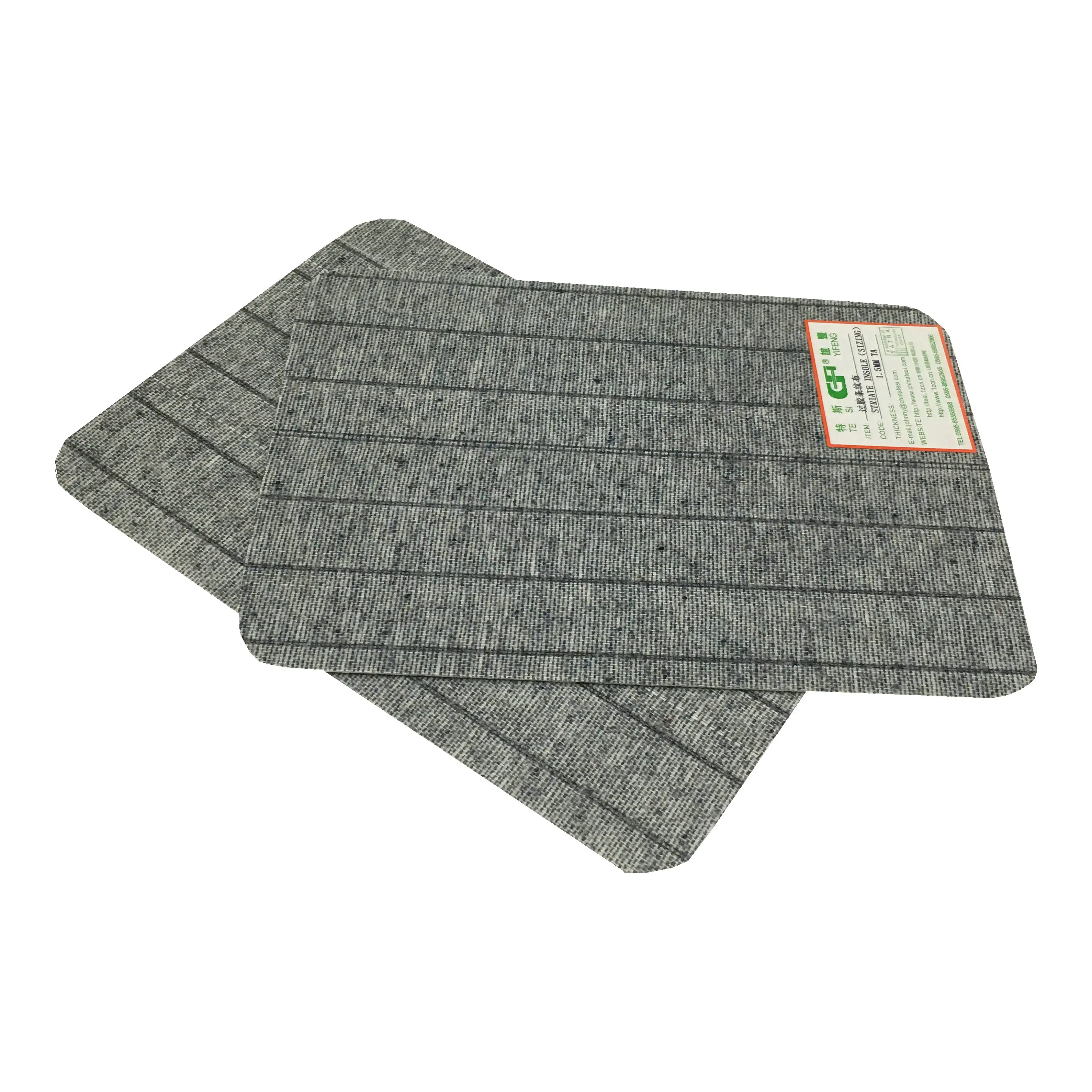 
China Top Quality and Factory Price Non Woven Striate Insole Board for shoes making 