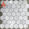 White color stone hexagon marble mosaic carrara white marble hexagon mosaic white ceramic hexagonal mosaic
