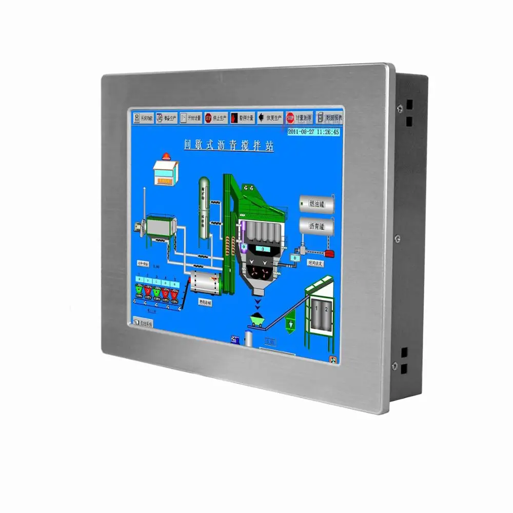

12.1" Industrial Touch Screen Panel pc with 64Gb SSD 2Gb ram Front IP65 waterproof tablet pc wall mount with RS485 ports