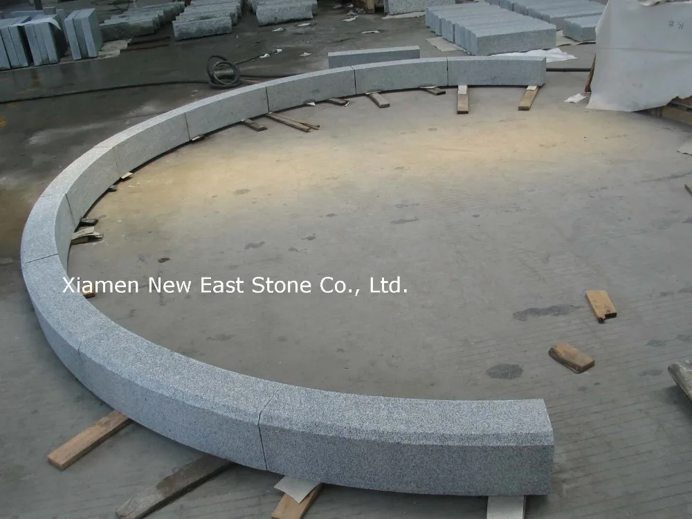 Landscaping Stone Light Grey Granite Edging Border Kerb Ramp Stone