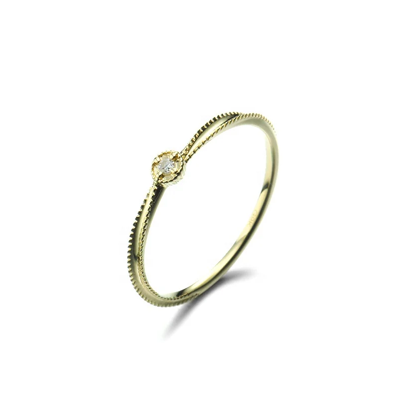 Real Diamond 100% Authentic Solid 9K Yellow Women Jewelry Gold Ring Designs Available Fast Shipping 2pcs A Lot