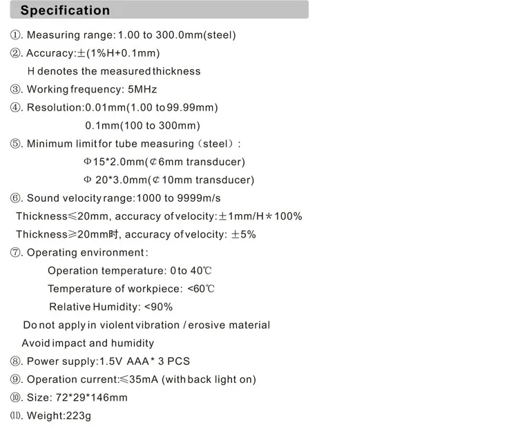 metal digital thickness gauge