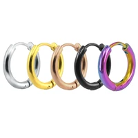 

No MOQ! 316 Surgical Stainless Steel Rose Gold Hoop Circle huggie Earrings