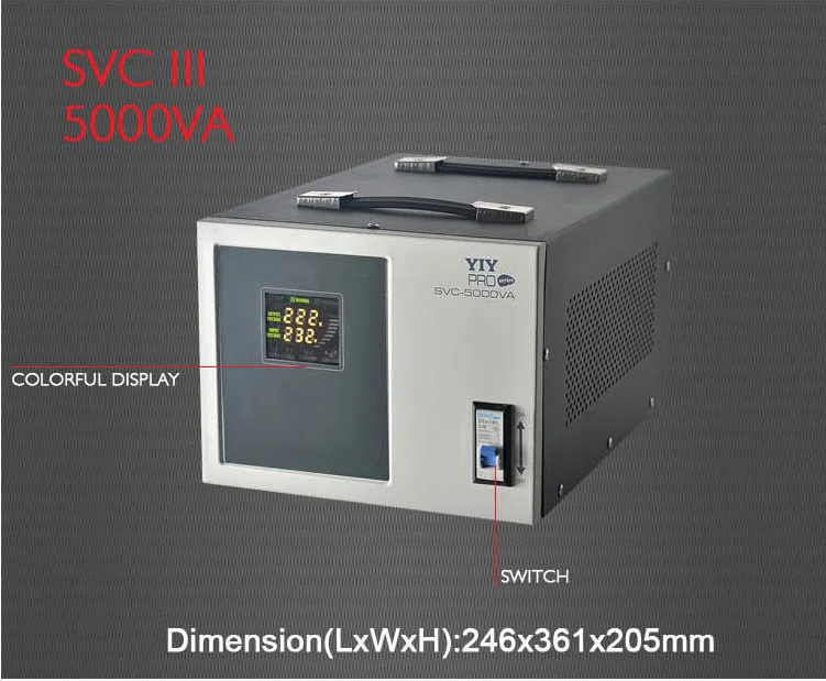 PRO-5KVA AC automatic voltage regulator stabilizer AC 220V servo type colorful