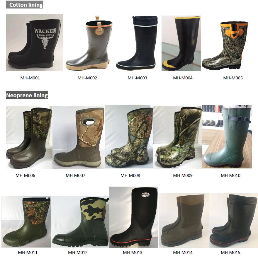 Made In China High Quality Waterproof Camouflage Men Rubber Hunting