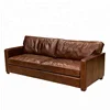 RH style living room leather sofa sets vintage leather down feather filler sectional sofa antique home furniture