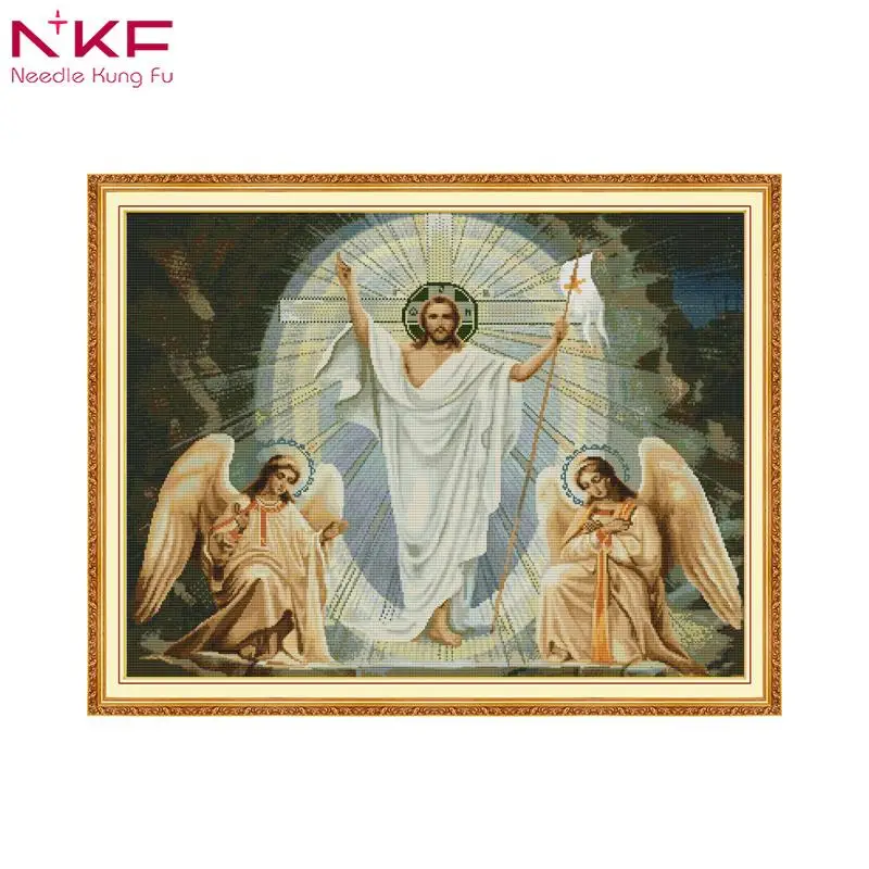 NKF Иисус 11 aida ткань dmc нитки хлопок вышивки крестом наборы