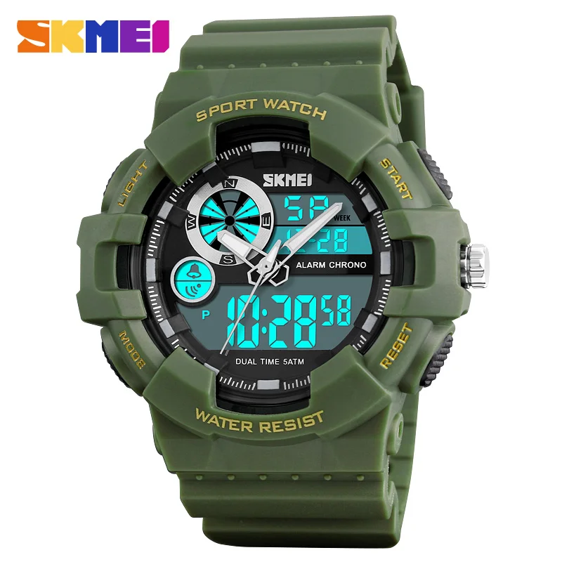 

Skmei Mountain Camping Analog Digital Watches Waterproof Shockproof Hombre Clock