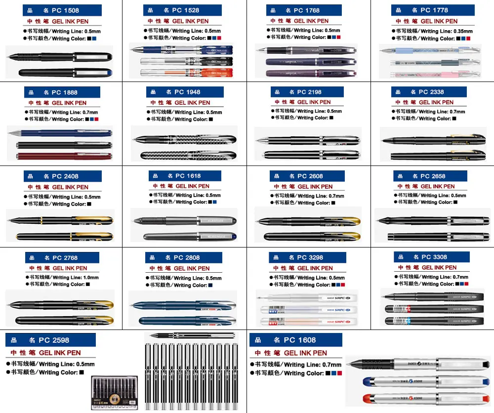 Best Pen Names Brand Gel Pens,Gel Pen 0.5mm For Business,Plastic Multi