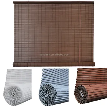 blind pvc roll window bamboo chocolate larger
