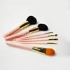 JLY 6pcs Makeup Brush Makeup Brush Set Powder Brush Tool light pink handle with gold tube luxury look beauty brushes sets