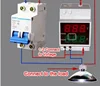 Dual Display Din-Rail slide Way AC Ammeter Voltmeter AC80-300V AC0.01-99.9A digital Voltage Current Meter