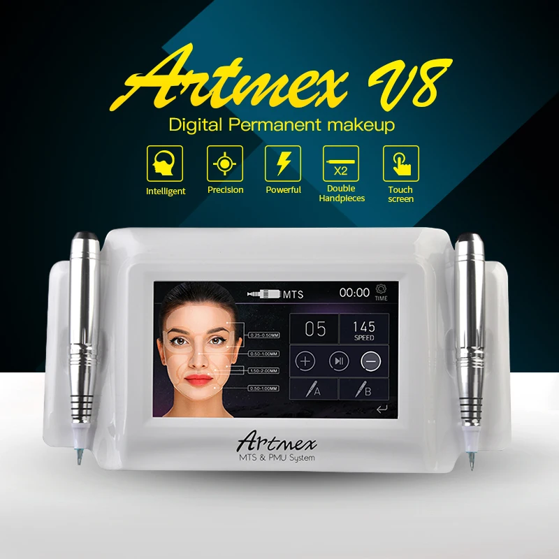 
Korean Beauty Product Artmex V8 Touch Screen New German Permanent Makeup Wireless Digital Machine For Tint Eyebrows 